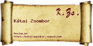Kátai Zsombor névjegykártya